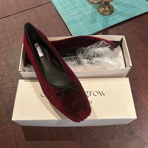 Dillards Antonio Melani x Courtney Grow Ballet Flats Size 9.5M NIB burgundy